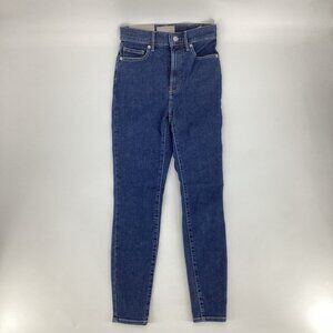Everlane Womens The Way-High Clean Front Skinny Jeans Stretch Vintage Blue Sz 26
